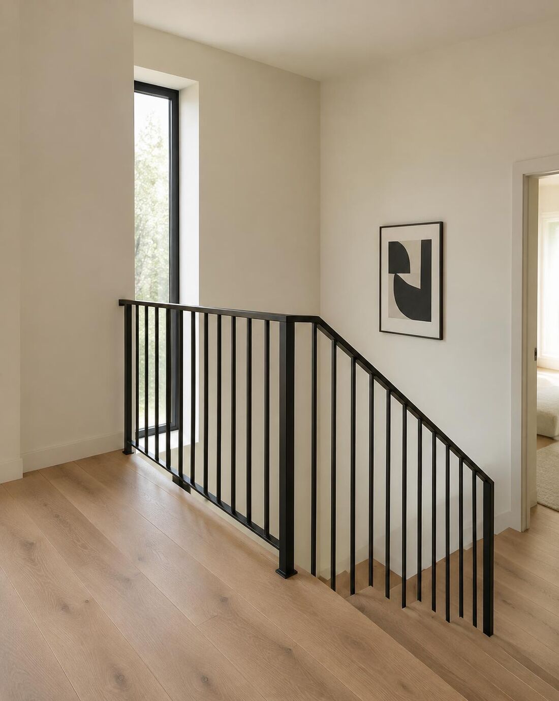 Moderne stalen balustrade